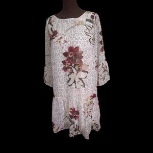 Floral Dress, Size PL, Women's Petite Dress, Summer Dress, Notations Petite